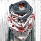 thumbnail image 3 of Bufandas con botones para mujer, Foulard para mujer, forro polar cálido con estampado navideño, bufanda con hebilla triangular, guantes para el cuello, bufandas suaves, chales, 3 of 5