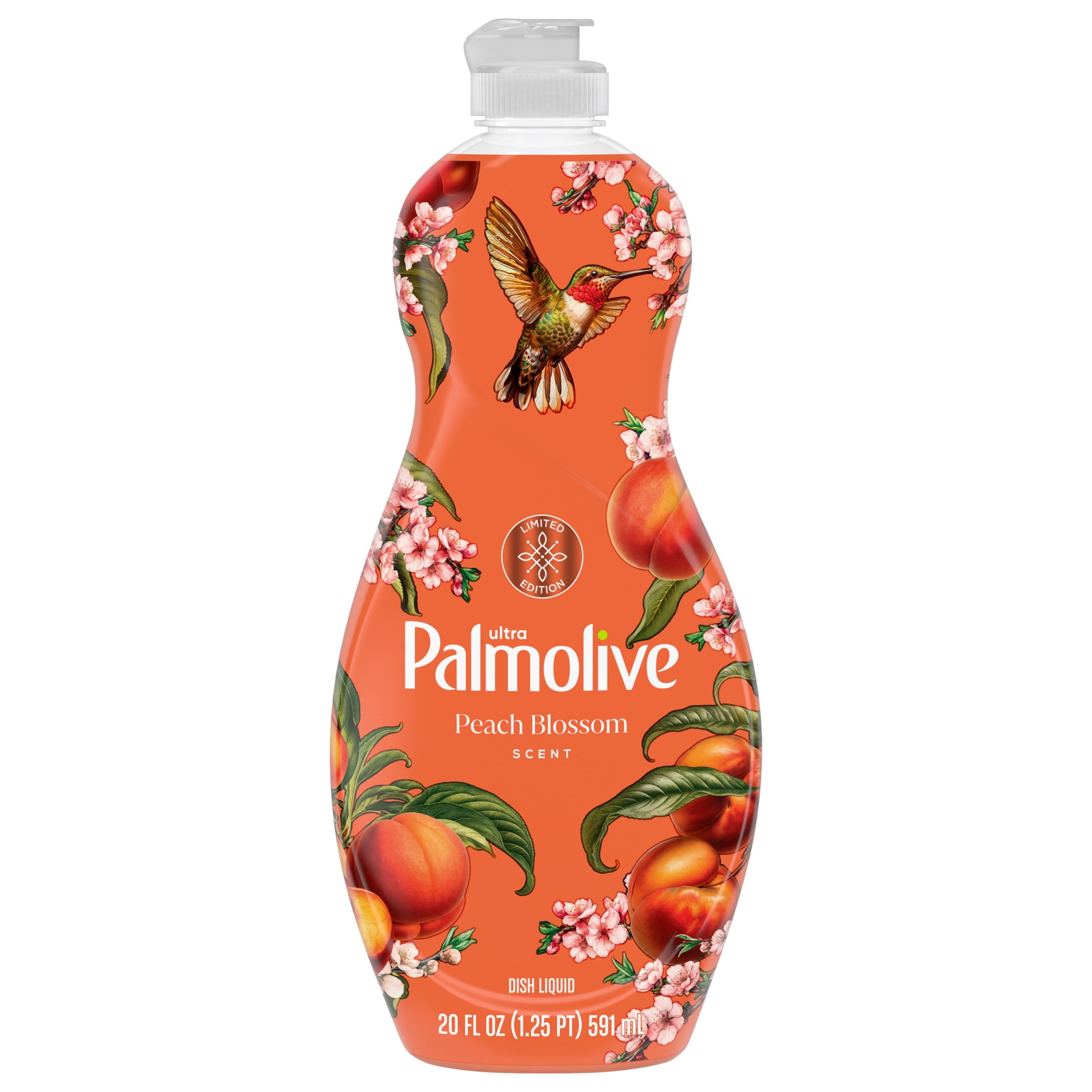 Palmolive Ultra Strength Liquid Dish Soap, Limited Edition, Peach Blossom Scent, 20 fl oz Bottle