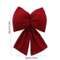 thumbnail image 3 of Velvet Ribbon Bows,Large Plush Christmas Bow,Big Puffy Bow Christmas Hanging Ornament,Soft Stuffed Plush Velvet Xmas Statement Bow Decoration,Vintage Bow Knot for Wreath,Garland,Fireplace,Party, 3 of 4