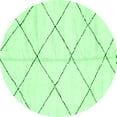 thumbnail image 1 of Ahgly Company Indoor Round Solid Emerald Green Modern Area Rugs, 4' Round, 1 of 4