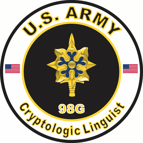 3.8 Inch U.S. Army MOS 98G Cryptologic Linguist