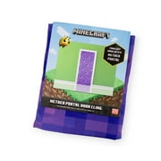 Minecraft Purple Nether Portal Gateway Fabric Door Cling | 34 x 82 Inches