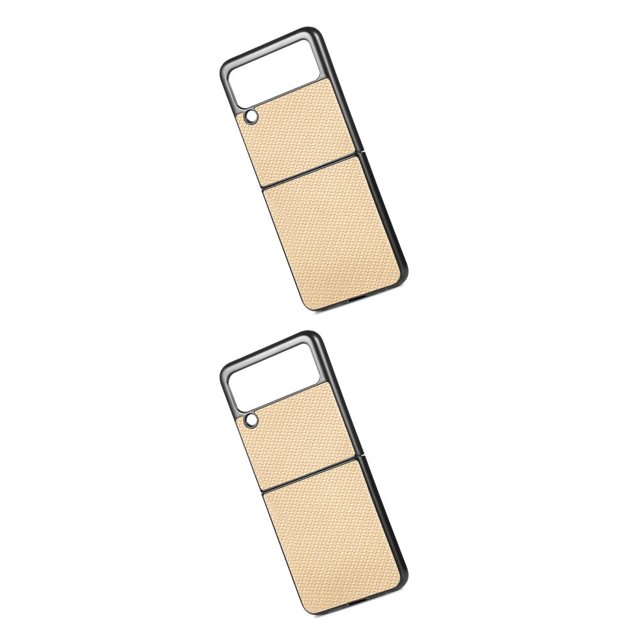 Seitruly Exquisita cubierta protectora Anti-knock Hard Shell Vintage Phone Case Protector antideslizante Back Covers Phone Khaki Caqui 2Conjunto