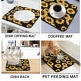 thumbnail image 4 of Washable Rubber Sunflower Dish Drying Mats for Kitchen Counter Home Large Coffee Bar Pad Accessories and Decor for Utensils Stemware 19.5''x12'', 4 of 6