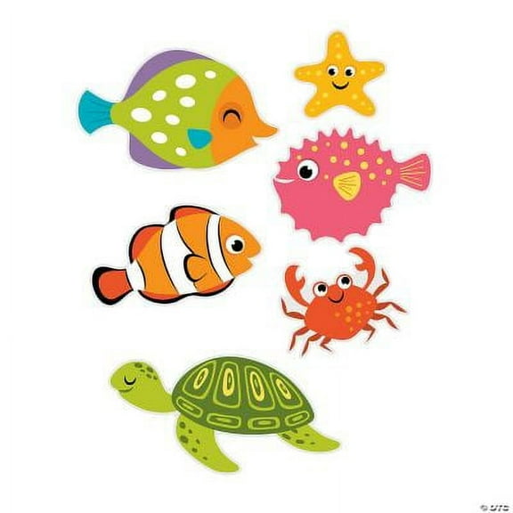 Under the Sea Party Cutouts, Birthday, Party Decor, 6 Pieces