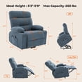 thumbnail image 2 of GASEE Power Lift Electric Recliner Chair for Elderly - Heavy Duty Safe Reclining Mechanism, Fabric Sofa for Living Room,Blue, 2 of 11
