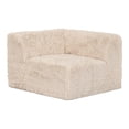 thumbnail image 2 of Furniture of America Pom Modern Faux Fur Modular Compressed Corner Chair, Sand Beige, 2 of 8