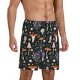 thumbnail image 2 of Kdxio Mushrooms Print Mens Sleep Shorts Bottoms Soft Comfy Pajama Wear Pants with Drawstring Pockets, 2 of 7