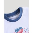 thumbnail image 5 of Wassery My First 4Th of July Outfit Infant Baby Girls Boys Romper Independence Day Clothes Letter Print Contrast Color Short Sleeve Round Neck Bodysuits 0-24M, 5 of 9