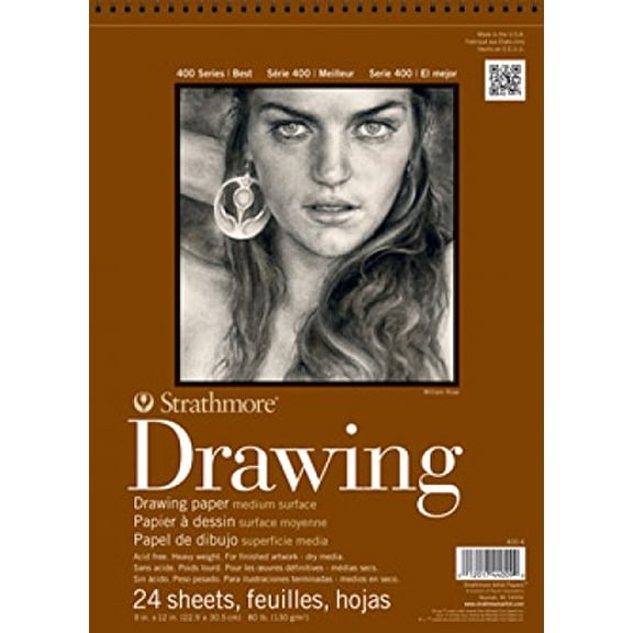 Strathmore 400 Series Drawing Pad, 6"x8" Wire Bound, 24 Sheets