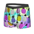 thumbnail image 2 of Disketp Graffiti Pineapples On Neon Background Men'S Boxer Briefs,Soft And Breathable Cotton Underwear With Comfortflex Waistband, 2 of 9