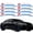Blue, variant on 4 Counts/Set Car Wheel Hub Decals, Car Wheel Hub Decals for 4 Tires, Motorcycle Rim Sport Stickers, 3D Thick Waterproof Universal Accessories, Sport Lettering Set for SUV Sedan Truck Rim Decor