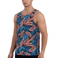 thumbnail image 2 of KLL Tropical Leaves Print Men's Muscle Gym Workout Stringer Tank Tops Bodybuilding Fitness T-Shirts Tank Tops Men-4X-Large, 2 of 7