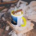 thumbnail image 5 of 3dRose, Beautiful Aerial View Of Corpus Christi Texas, 15oz Two-Tone Yellow Mug, 5 of 7