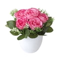 thumbnail image 1 of Trayknick Fake Flower Plant Simulated Dinning Table Decor Plastic Bedroom Imitation Potted Flower for Home, 1 of 13