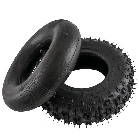 4.10/3.50-6 4.10-6 410-6" Inch Tire and Inner Tube for Scooter Wheelbarrows Hand Trucks Lawn Mowers Wagons Snow Blowers Dollies Tractor Go Kart Yard Trailers Trolleys Generators ATV (2)