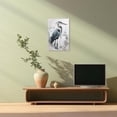 thumbnail image 4 of ZHONGYUTONG Blue Heron Canvas Wall Art Sea Bird Pictures Wall Decor Egret Beach Animal Painting for Bathroom Living Room Decor Framed (28.00" x 42.00"), 4 of 5