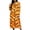 Orange, variant on Women's Plus Halloween Nightgown Pumpkin Ghost Print Crewneck Long Sleeve Dress Fall Loungewear Sleep Maxi Dress