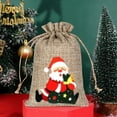 thumbnail image 2 of Christmas Burlap Bag Set Drawstring Advent Calendar Small Cloth Bag Christmas Decoration Gift Bag Candy Bag, 2 of 7