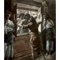thumbnail image 2 of Tissot, James 15x17 Gold Ornate Wood Framed with Double Matting Museum Art Print Titled - Sodomites, 2 of 4