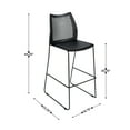 thumbnail image 5 of Flash Furniture 3 Pack Series Black Stack Bar Stool with Air-Vent Back and Black Powder Coated Sled Base, 5 of 12