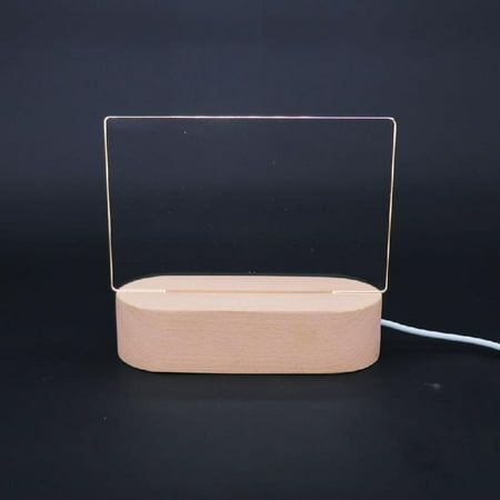 

Handmade 3D Acrylic Carving Wood LED Display Base Warm Night Lighted Base Crystal Art Glass DIY Carving Night Light Base