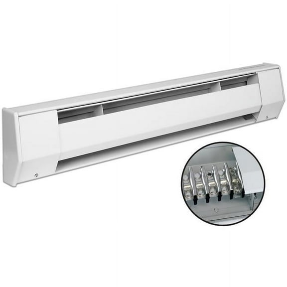 6 ft. 120V K Baseboard Heater - 1500W, White
