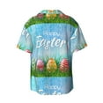 thumbnail image 2 of Sigee Happy Easter Print Men's Shirts Casual Button Down Short Sleeve Summer Beach Shirt Hawaiian Vacation Shirts Tee Shirt-3X-Large, 2 of 7