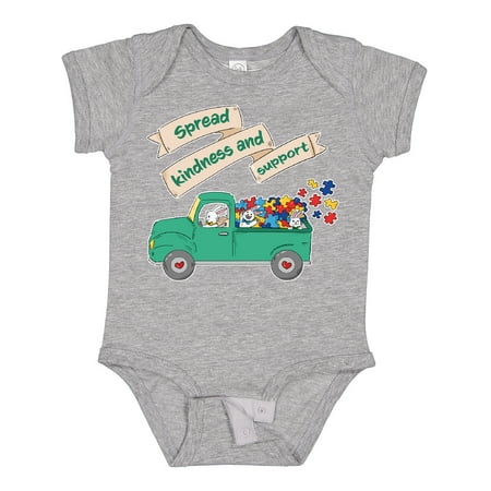 

Inktastic Spread Kindness and Support Autism Bunnies Boys or Girls Baby Bodysuit