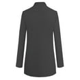 thumbnail image 4 of Lyinloo Fashion Women Wool Coat Trench Jacket Ladies Warm Long Overcoat Outwear Dark Gray XXXXL, 4 of 4