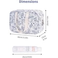thumbnail image 6 of Travel Toiletry Bag Women Large Cosmetic Bag Travel Makeup Bag Organizer Medicine Bag for Toiletries Essentials Accessories, Navy Blue Flower, 6 of 7