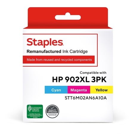 UPC: 0801509403671 | TRU RED Reman Cyan/Magenta/Yellow High Yield Ink Replacement for HP 902XL TRT6M02AN6A10A