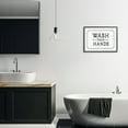 thumbnail image 2 of The Stupell Home Decor Collection Wash Your Hands Black and White Faux Aluminum Sign Look Typography Framed Giclee Texturized Art, 16 x 20, 2 of 8
