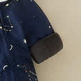 thumbnail image 7 of newwalpole Baby Snowsuit Newborn Printed Winter Clothes Outfit Infant Boys Grils Hooded Double Zippers Jumpsuit Onesie Coat Navy for Size 3-6 Months, 7 of 7