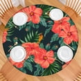 thumbnail image 2 of Floral Tablecloth Abstract Watercolor Pattern Waterproof Round Cover with Elastic Edges and Back for Rustic Dining, 2 of 6