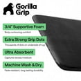 thumbnail image 3 of GORILLA GRIP Memory Foam Bath Rug, Machine Washable, Bath Rugs for Bathroom Floor, 24x17 Mat, Black, 3 of 10