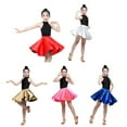 thumbnail image 6 of GYRATEDREAM Kids Girls Latin Dance Skirts Swing Ballroom Dance Skirt Party Costume Ruffle Pleated Practice Dress for 9-10Y Pink, 6 of 6