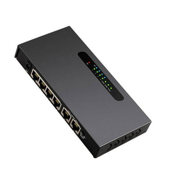 Generic 6-Port Gigabit POE Switch with 4+2 Ports, 250m Transmission, IEEE 802.3af Power Supply, Compact Design for Security Cameras & Wireless APs, US Standard
