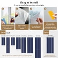 thumbnail image 6 of Pure Dark Blue Window Privacy Film, Simple Solid Color Static Cling UV Sun Blocking Heat Control Window Tint Day and Night, Non-Adhesive Reusable One Way Windows Privacy Cover 17.7''x78.7'', 6 of 7
