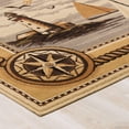 thumbnail image 5 of Allstar African Contours Collection Sailboat Area Rug (5' 2" x 7' 1"), 5 of 7