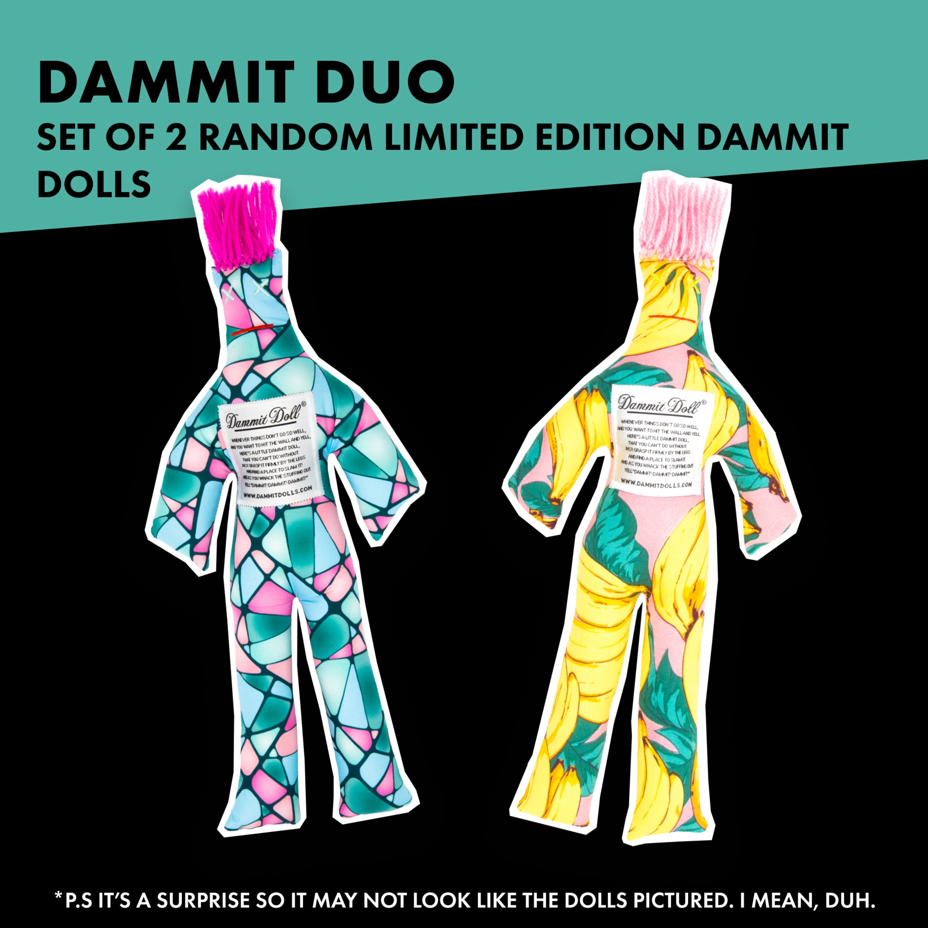 Dammit Doll The Fantastic Four Set of Random Dolls Stress Relief Gag Gift