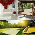thumbnail image 6 of Swing Replacement Cushions with Backrest, Outdoor Seat Cushion Backrest Mat, Patio Bench Cushions for (Flower color 40x40 inch), 6 of 7