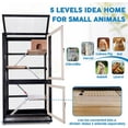 thumbnail image 3 of Ferret Cage Chinchilla Cage Rat Cage Stainless Steel Tray 5 Levels Small Animal Cage Devider for 2 Pets, 3 of 7