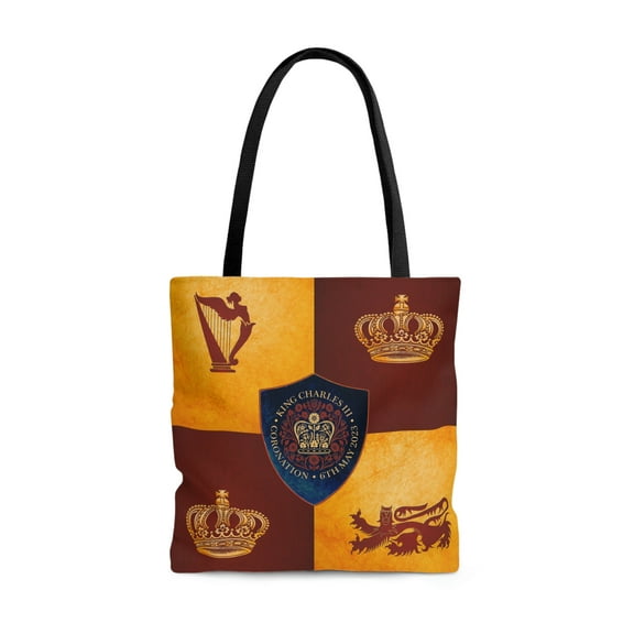 Royal Tote Bag Inspired by King Charles III's Coronation Heraldry & Emblem