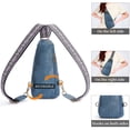 thumbnail image 5 of HKCLUF Women Chest Bag Sling Bag Small Crossbody PU Leather Satchel Daypack Shoulder Backpack, 5 of 8