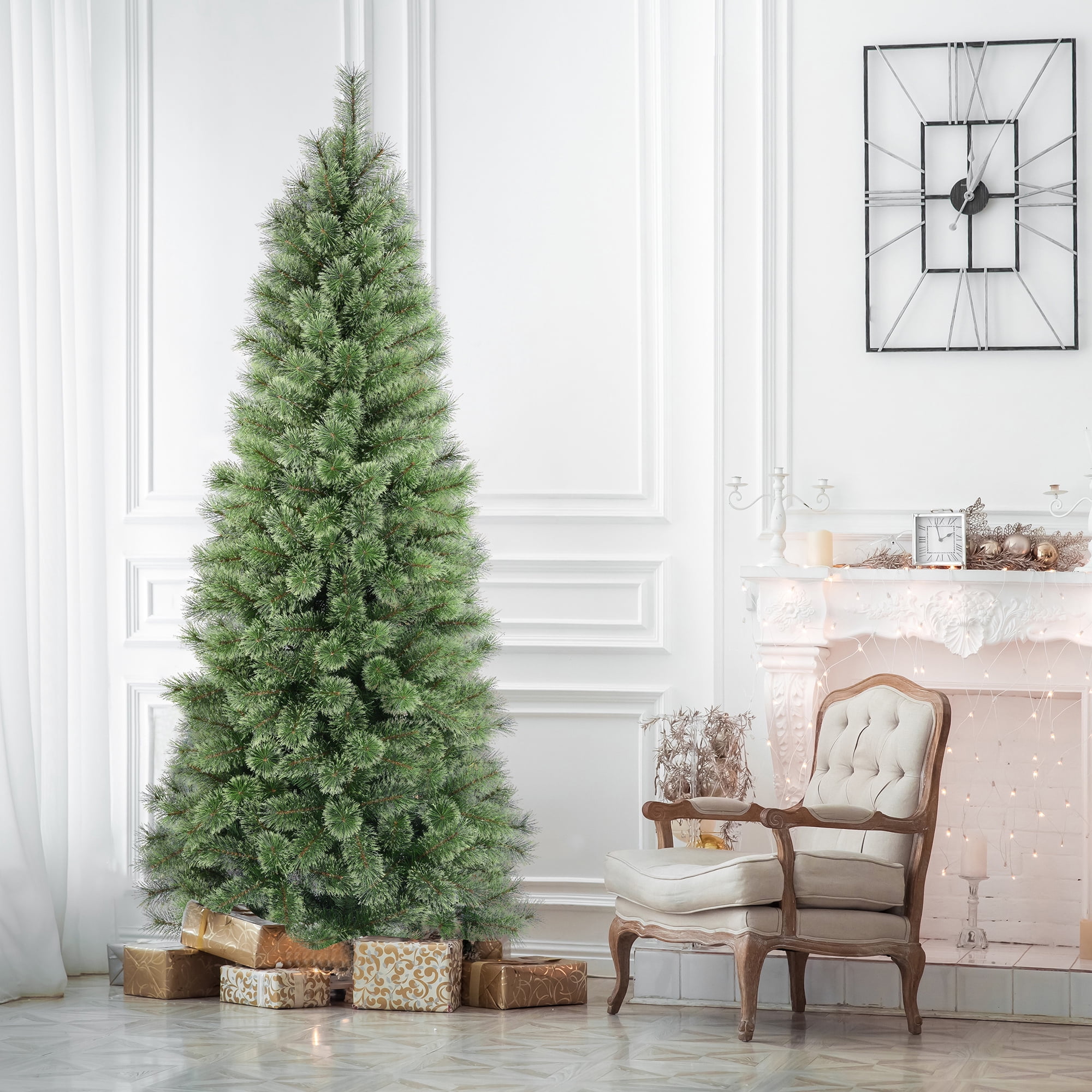 7' Brighton Cashmere Artificial Christmas Tree with Tree Stand, by Holiday Time