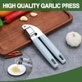 LWTOER NoPeel, Self Cleaning Garlic Press, Garlic Press Stainless