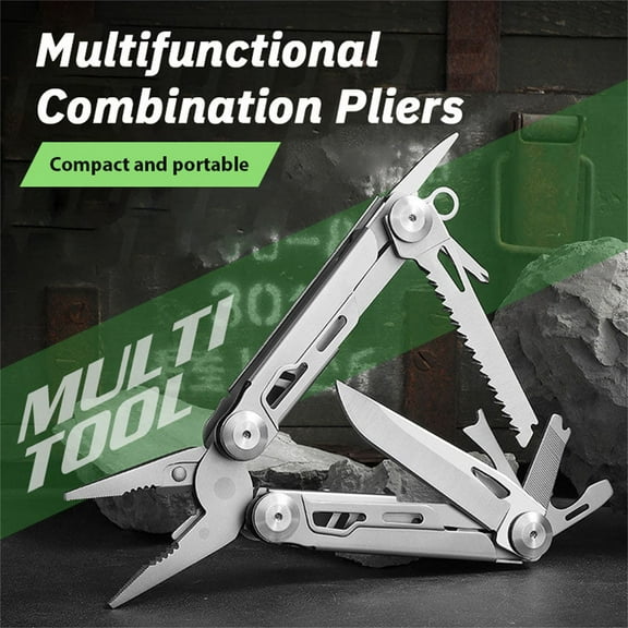 Multitool under $5! Yannianjz Multifunctional Folding Pliers Stainless Steel, Portable Outdoor Tool with Knife, Locking Camping Survival Gear, Compact EDC Equipment