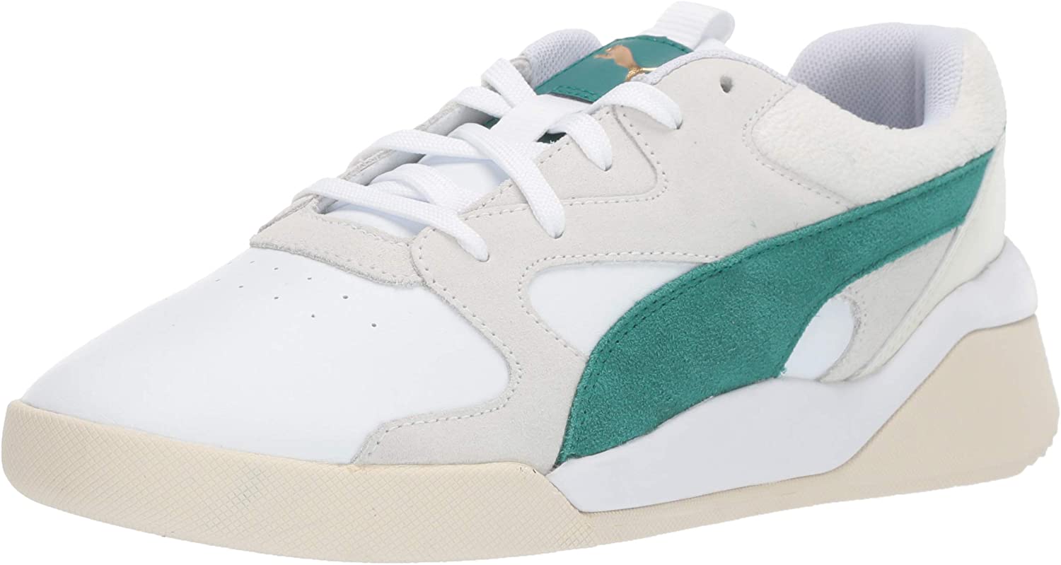 puma white teal green