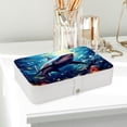 thumbnail image 6 of Shark Portable PU Leather Earring Holder Organizer with Removable Compartment and Storage Box, 6 of 6